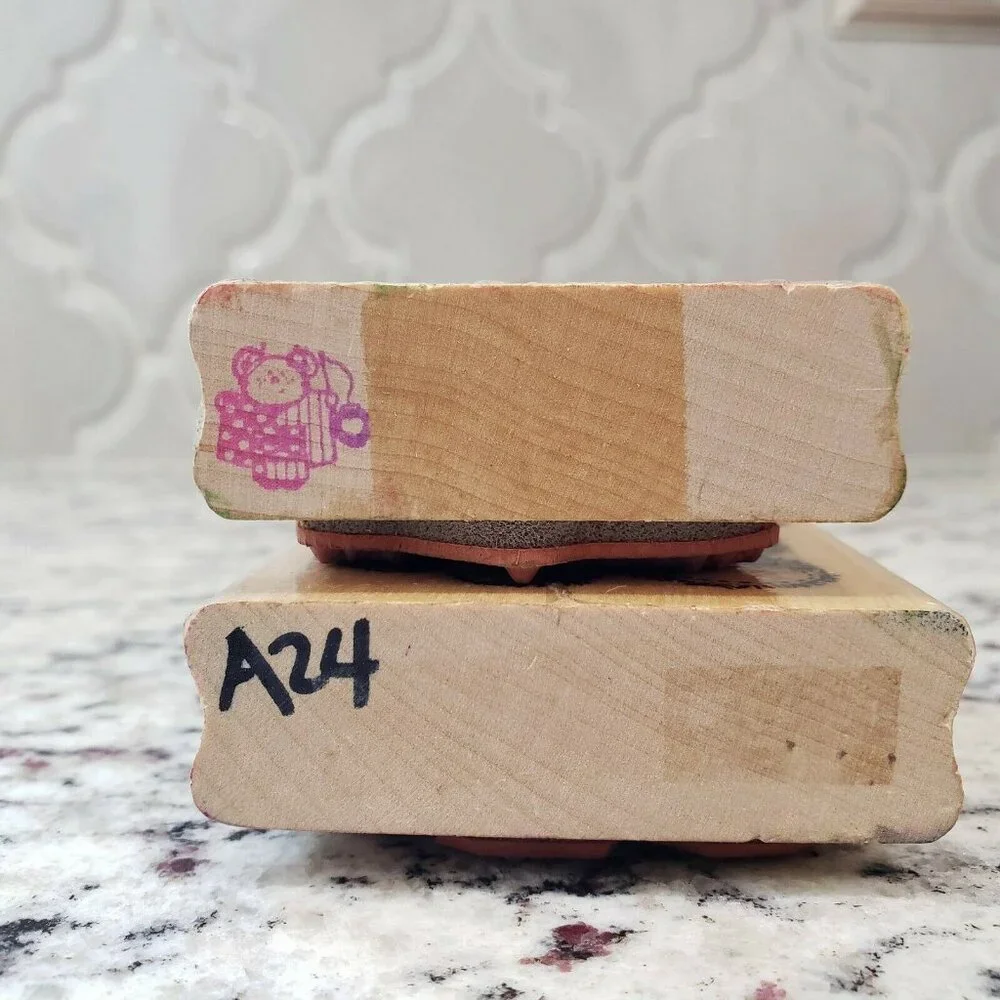 Annette Allen Watkins Rubber Stamps Bear Heart It's So Nice Friend G1379 F504